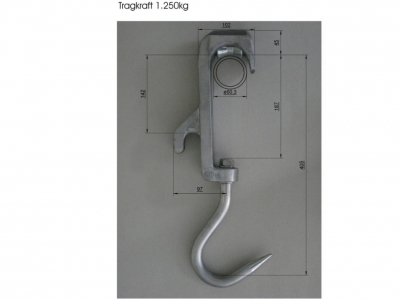 Kavelj za obešanje goved 1250 kg